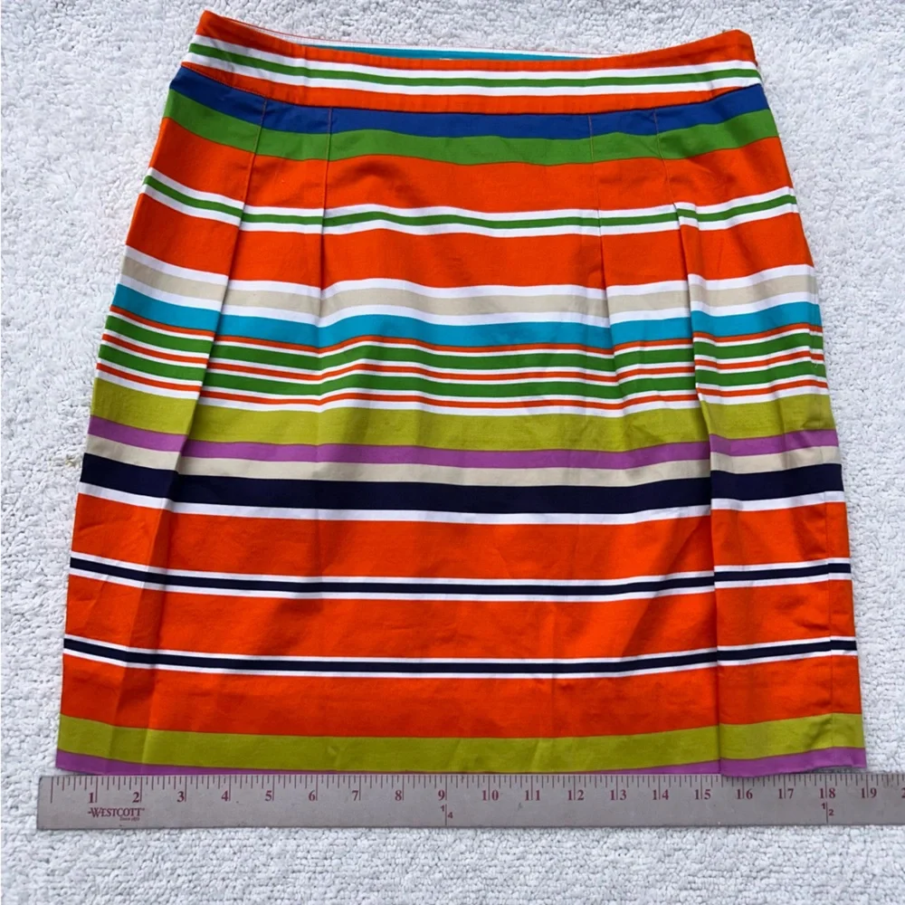 Kate Spade mini skirt striped cotton women’s size 10 Barry ‘skirt the rules’